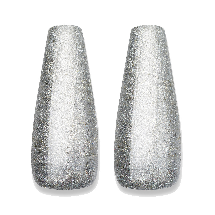 AURA soak-off glitter gels: Silver, 5ml