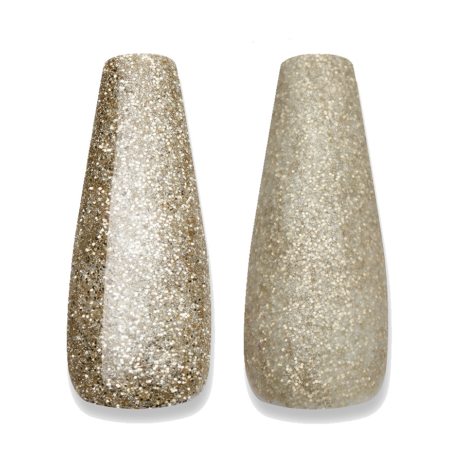 AURA soak-off glitter gels: Gold/Silver, 5ml